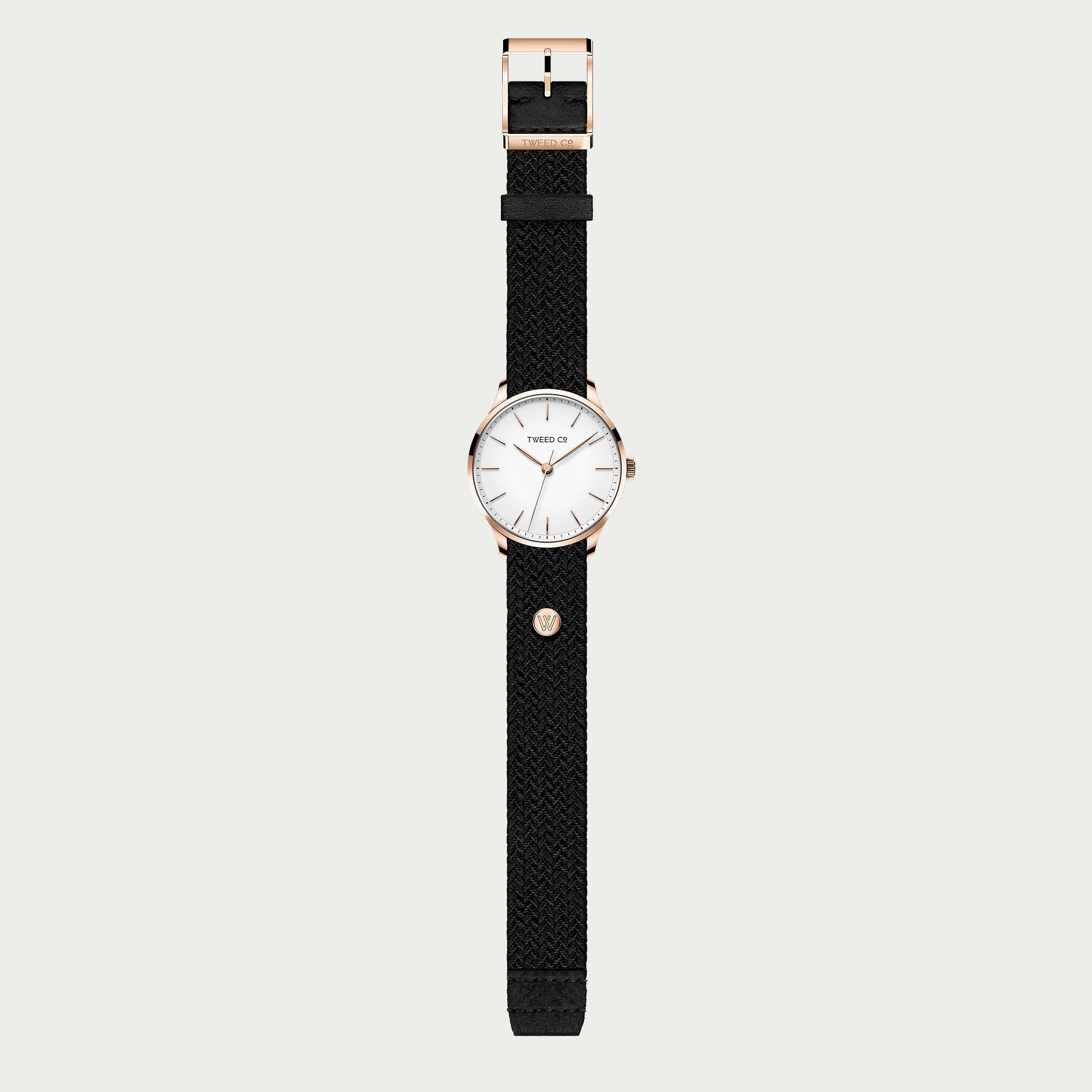 Montre Anna et Bracelet noir tressé élastique, lavable et interchangeable