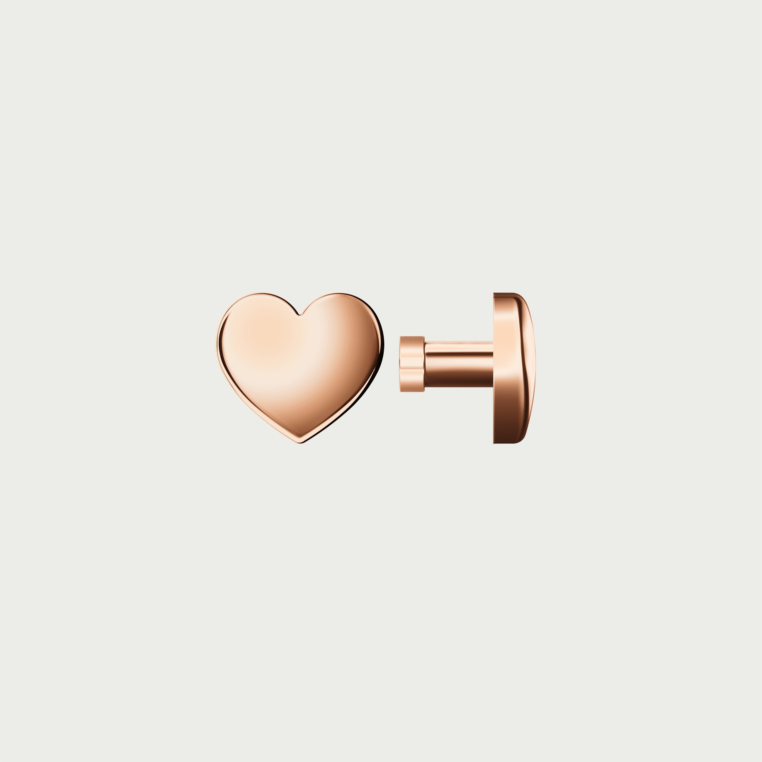 HEART Charm - Rose Gold